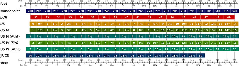 Apollo Wetsuit Size Chart